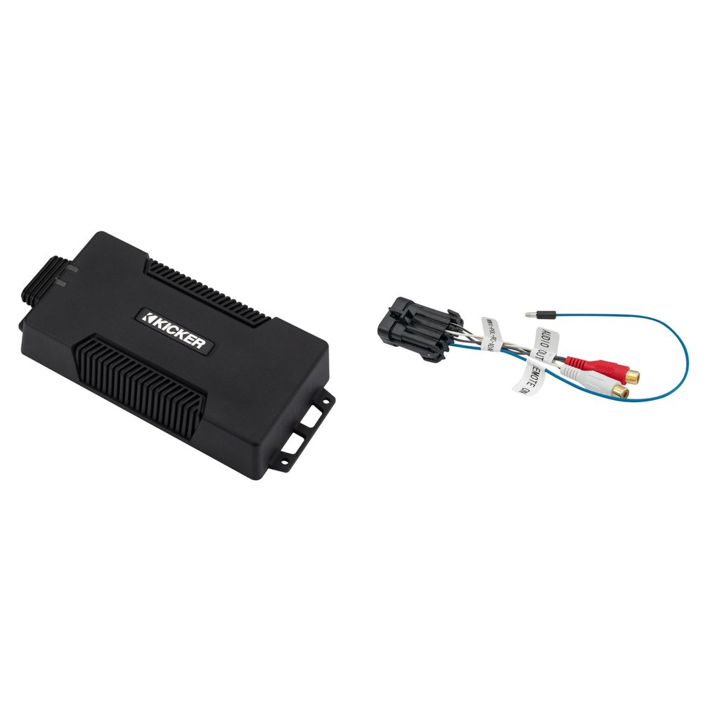 Kicker 48PXA4004 UTV Marine Amplifier & Adapter for Polaris Ride Command
