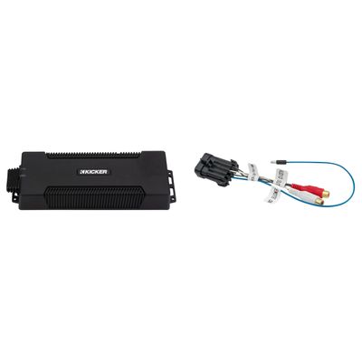 Kicker 48PXA10005 UTV Marine Amplifier & Adapter for Polaris Ride Command