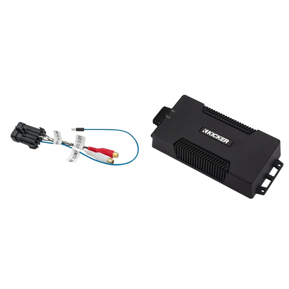 Kicker 48PXA6001 UTV Marine Amplifier & Adapter for Polaris Ride Command