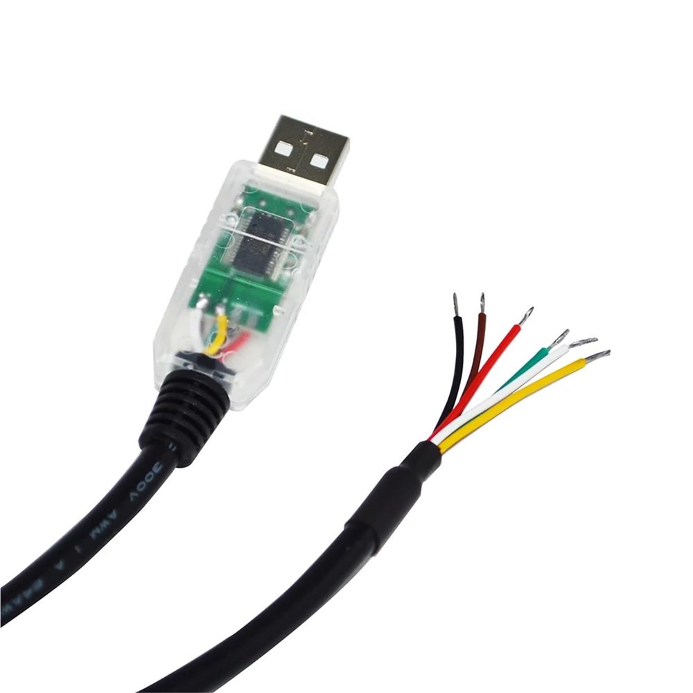 ATUUKOPC Industrial FT232RL CHIP USB to RS485 Converter 6 CORE 6PIN WE Communication Cable Data A+ B- 120R USB-RS485-WE-5000-BT(13.0M,Transparent USB Case)