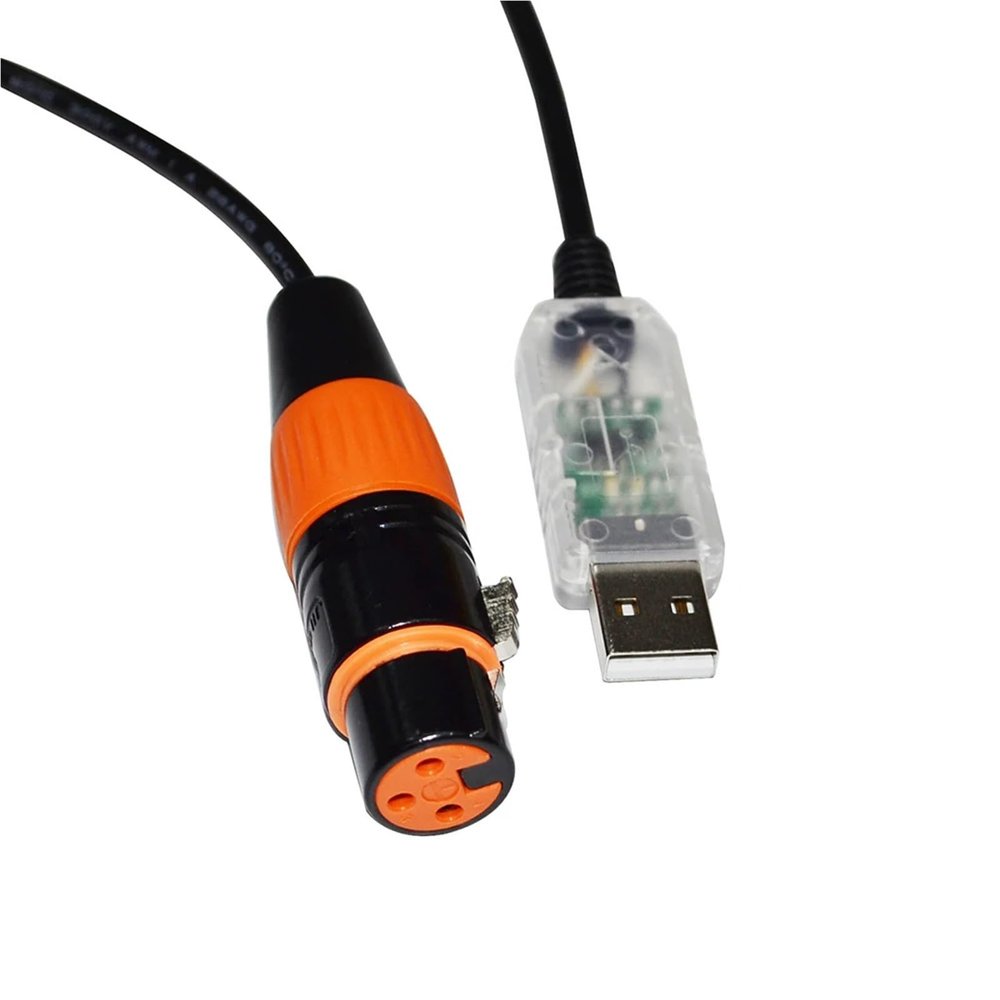 ATUUKOPC FT232RL USB to RS485 3PIN 3P DMX512 DMX 512 XLR Female Converter Cable for Controller KABLE(5m,Color F)