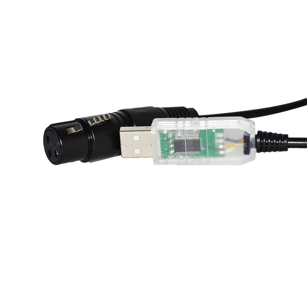 ATUUKOPC USB RS485 to XLR 3P Female Socket DMX512 Cable Fixture Controller KABLE(1.8M,Color H)