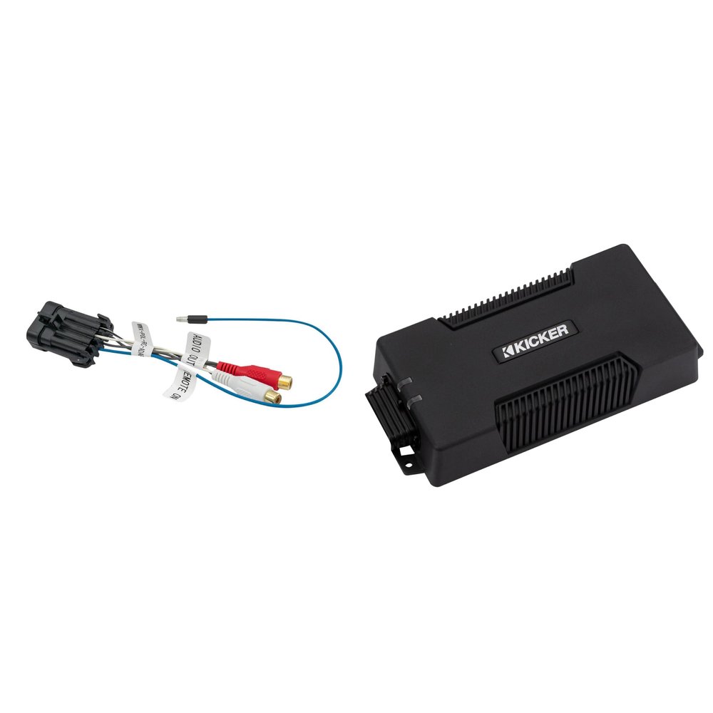 Kicker 48PXA3001 UTV Marine Amplifier & Adapter for Polaris Ride Command