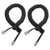 NUOBESTY 2pcs Coiled Telephone Cords for Landline Phones Sturdy Cables Anti-Tangle Design view 1