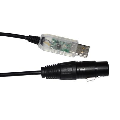 ATUUKOPC RS485 DMX512 to USB XLR 3PIN 3P DMX Female Controller KABLE(8M,Color D)