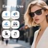 Quaoar Smart Bluetooth Audio Glasses Dual Speaker Open Ear Sound Mic Remote Shooting Voice Assistant for Women/Men (2 in 1 Polarized Sunglasses) view 3