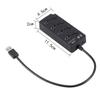 NUOBESTY USB Hub 4 Ports USB 3.0 Splitter for Laptop Computer Tablet and Smartphone Use Compact Design Black view 2