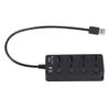 NUOBESTY USB Hub 4 Ports USB 3.0 Splitter for Laptop Computer Tablet and Smartphone Use Compact Design Black view 4