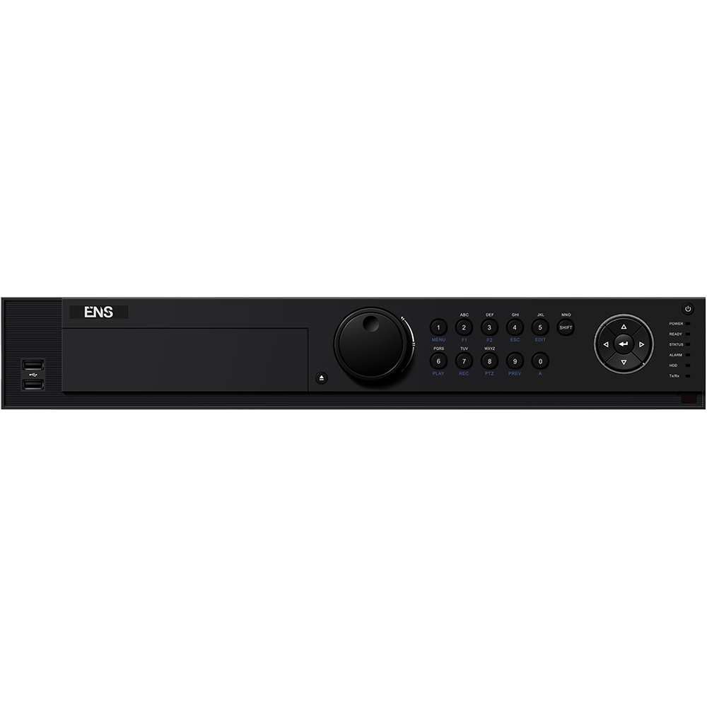 ENS SN4416/16P-M 16-Channel (16PoE) 8K Network Video Recorder, 256/256Mbps Bandwidth, 32MP Resolution, 16CH Synchronous Playback, 2 HDMI, 1 VGA, CVBS, Audio/Alarm, 4 SATA, 1 eSATA