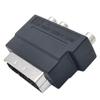 MHADBKH 21PIN SCART to 3RCA Female Connector Adapter with On/Off Button for Sound and Picture Conversion view 1