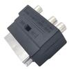 MHADBKH 21PIN SCART to 3RCA Female Connector Adapter with On/Off Button for Sound and Picture Conversion view 3