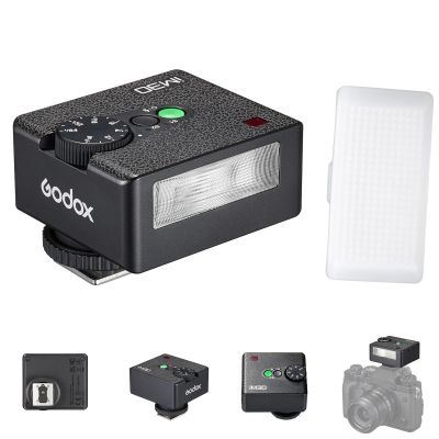 Godox iM30 Mini On-Camera Flash GN15 Camera Speedlite 7 Power Levels 3.6s Recycle Time with Flash Diffuser White Lamp Shade Diffuser for Canon Nikon Sony Mirrorless Cameras FilmiM30 Cameras