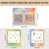 HIYQIN 12PCS - Photo Border Stickers Compatible for Instax Square SQ Film, Pictures Decorative Stickers for Instax Square SQ1/SQ6/SQ10/SQ20/SQ40 Instant Camera Film - Rainbow Series view 2