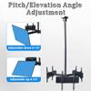 3 Screen/4 Screen TV Ceiling Bracket - 360 Rotating TV Ceiling Mount with 1.2-2m Telescopic Range & Up/Down Angle Adjustment 15 for 32 to 75 inch TV,3screen view 3