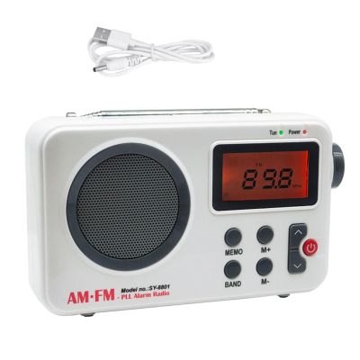 Digital LCD Screen AM/FM Alarm Radio Loud Audio Speaker Player