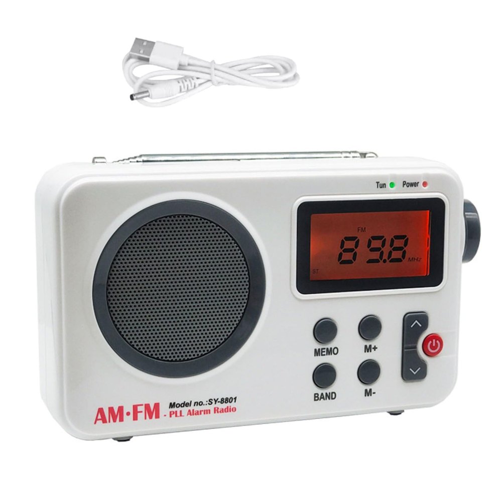 Digital LCD Screen AM/FM Alarm Radio Loud Audio Speaker Player