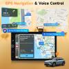 10.4" Single Din Single Din Touchscreen Car Stereo Wireless Carplay& Android Auto,Car Radio Stereo Bluetooth,Mirror Link,FM,Subwoofer,SWC,Backup Camera Voice Control Manual Rotatable Screen view 4