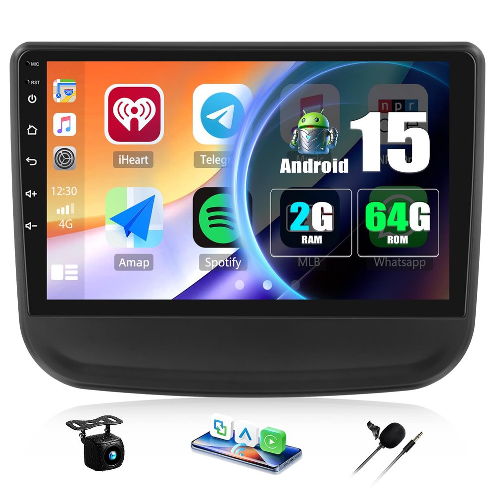 2G+64G Android 15 Car Stereo for Chevrolet Chevy Equinox 2016-2018 with Wireless Carplay Android Auto,10.1 Touchscreen Car Radio with Mirror Link WiFi/GPS Navigation Bluetooth FM/RDS SWC Rear Camera