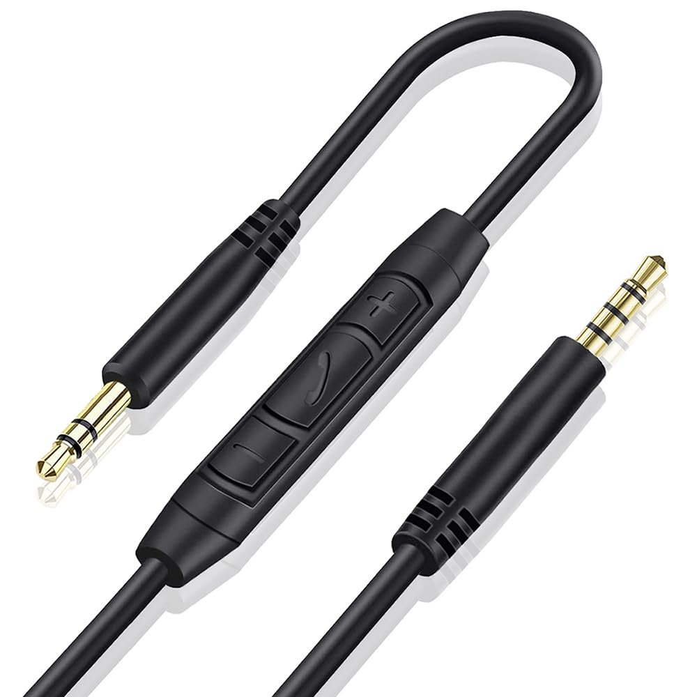 3.5mm Replacement Audio Cable for Beats Headphones Cord Wire Aux Cable Compatible with Beats Solo2 Solo3 Studio3 Wireless HD Pro by Dr. Dre Sony WH-1000XM4 WH-1000XM5 with In-line Mic & Volume Control