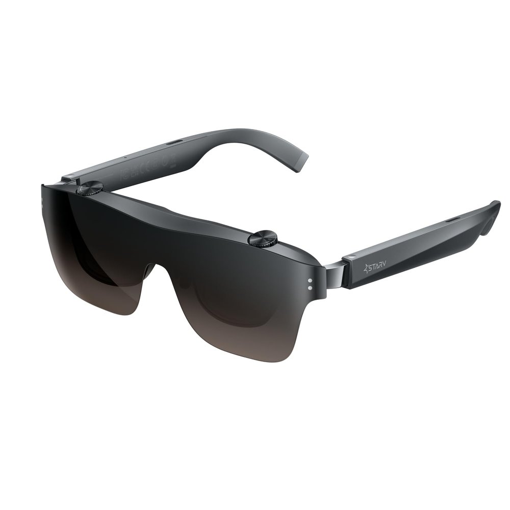 Meizu StarV View AR Smart Glasses,188" Screen Video Display Glasses,120Hz Retina-Level 3D Vision,0-600 Myopia Adjustment,Dual Mic Noise Cancelling Audio,XR System,for Movies,Gaming,Work