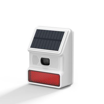 XUK Solar Motion Sensor Alarm - 100dB Siren with 11 Alerts, 12m Sensing Distance, IP65 Waterproof, 4 Modes, Security for Home, Villa, Farm, Barn Deter Intruders Instantly