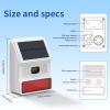 XUK Solar Motion Sensor Alarm - 100dB Siren with 11 Alerts, 12m Sensing Distance, IP65 Waterproof, 4 Modes, Security for Home, Villa, Farm, Barn  Deter Intruders Instantly view 2