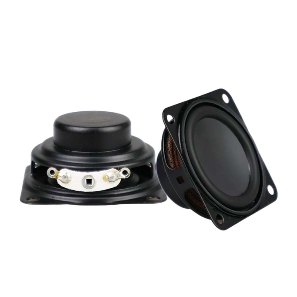 2Pcs Speakers 3W 4Ohm 40mm Square Shape Replacement Loudspeaker Full Ranges Rubber Side Speakers