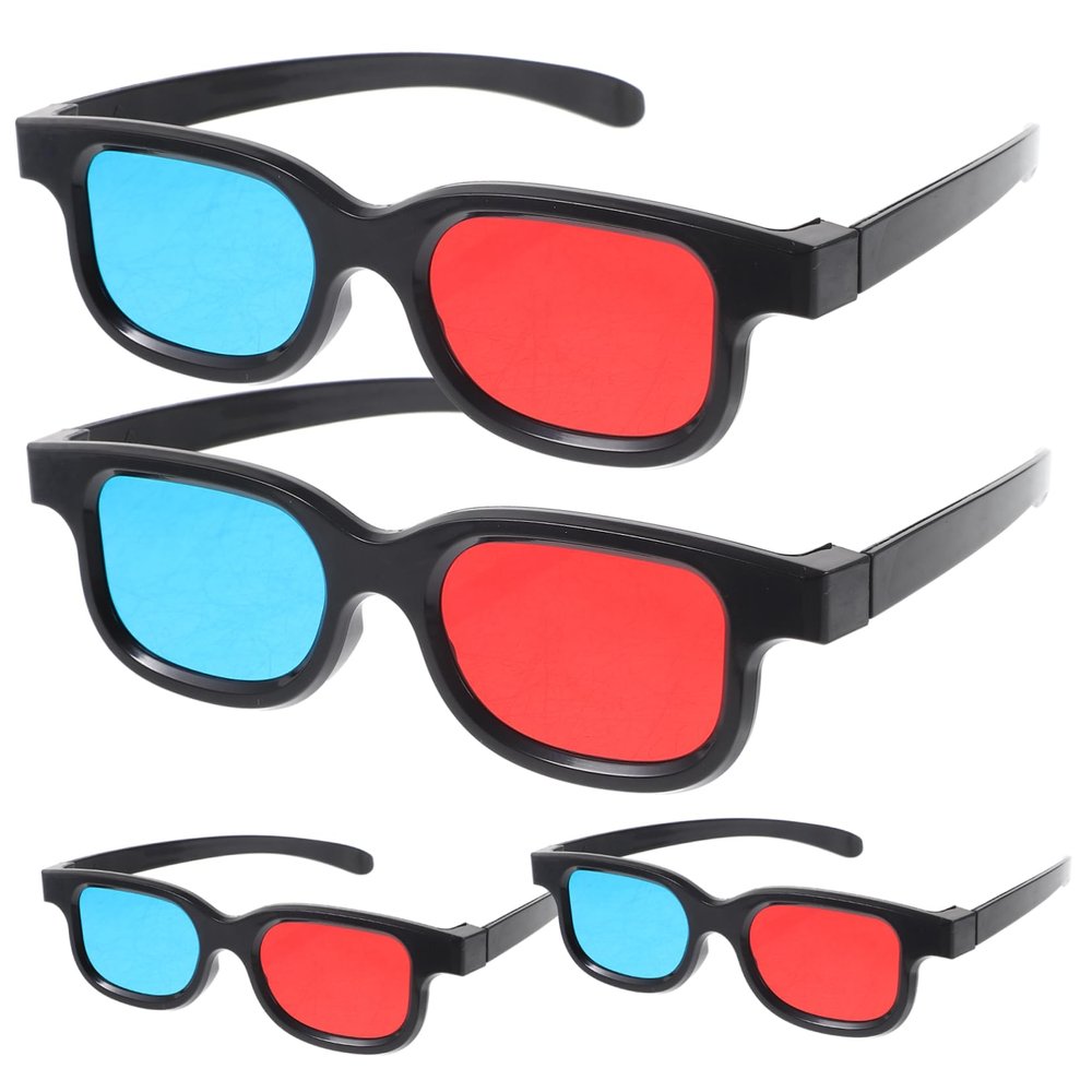 STOBOK 3D Movie Glasses Plastic Eyewear for TV Projector and Mobile Use Universal Fit for Men and Women