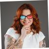 STOBOK 3D Movie Glasses Plastic Eyewear for TV Projector and Mobile Use Universal Fit for Men and Women view 2