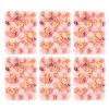 PureLinensliey Flower Wall Backdrop 6 Piece 23.6 * 15.8inch, Artificial Flower Wall Backdrop, Wedding Fake Floral Decorative Faux Flower Background for Wedding Festive Party Backdrops (Style2) view 1