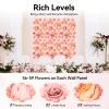 PureLinensliey Flower Wall Backdrop 6 Piece 23.6 * 15.8inch, Artificial Flower Wall Backdrop, Wedding Fake Floral Decorative Faux Flower Background for Wedding Festive Party Backdrops (Style2) view 2