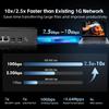 Binardat 6 Port 2.5G PoE Switch with 2x10G SFP+ Port, 4x2.5G Base-T Ports Compatible with 100/1000Mbps, IEEE802.3af/at 78W, Unmanaged Fanless Rackmount Ethernet Switch view 3