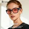R.F.YFQH 2 Pack Indoor Fluorescent-41 Rose & Outdoor Fluorescent-60 Brown Tinted Fit Over Blue Light Blocking Glasses for Migraine, Light Sensitivity, Photophobia & LED Gaming Computer Glare JF7201 view 2