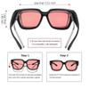 R.F.YFQH 2 Pack Indoor Fluorescent-41 Rose & Outdoor Fluorescent-60 Brown Tinted Fit Over Blue Light Blocking Glasses for Migraine, Light Sensitivity, Photophobia & LED Gaming Computer Glare JF7201 view 4