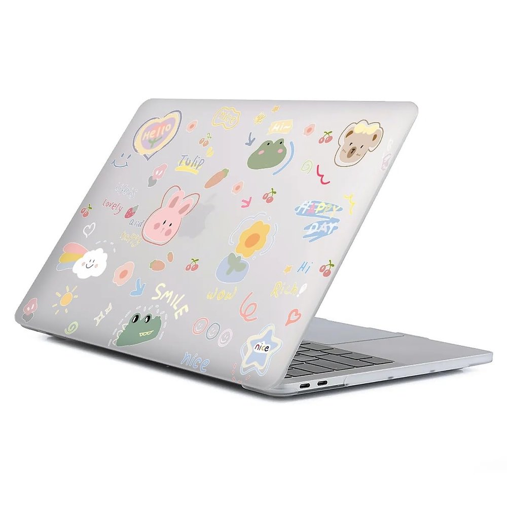 Case Compatible with MacBook Air 13 Inch 2022 2021 2020 2019 2018 Release Model A2337 M1 M2 A2681, Art Protector Cover for Air13 Retina Display with Touch ID-Sweet Frog Rabbit