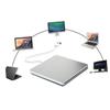 Angoily 1 Set Dual DVD Burner Suction Type External DVD for Home Office Use Ultra Thin Lightweight Design Compatibility Fast Data Transmission Silver view 3