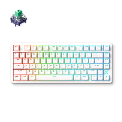 MCHOSE Jet 75 Rapid Trigger Keyboard 75% Percent, Hall Effect Topographic Gaming Keyboard, Wired RGB Custom Mechanical Keyboards with Magnetic Switch, PBT Keycaps, White
