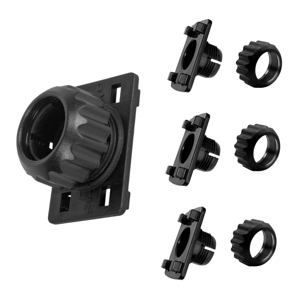 4PCS Tightening Nut with 4 Button Lock Replacement 17mm Ball Joint Mount Socket for Carplay Screen Phone Holder Backup Camera Monitor GPS Car Auto Stereo