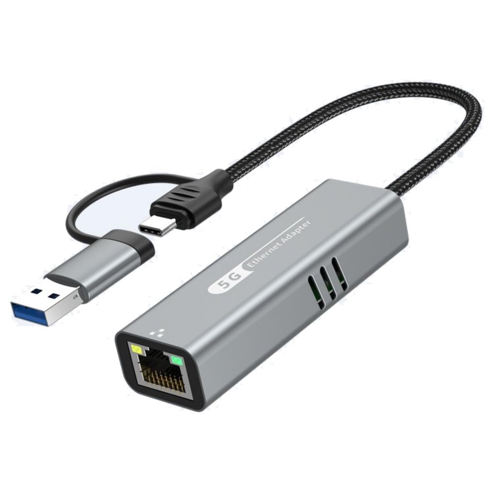 USB 5Ghz Gigabit Ethernet Adapter with USB3.0 and Type C Port for Fast and Stable Internet Connection