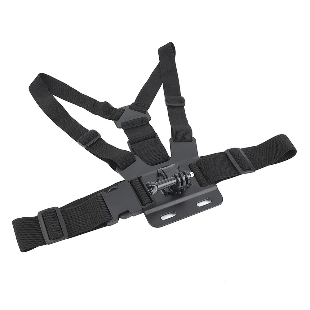 Brrnoo Chest Mount Harness, Chest Mount with J Shape Hook Plastic and Elastic Rope for Action Camera