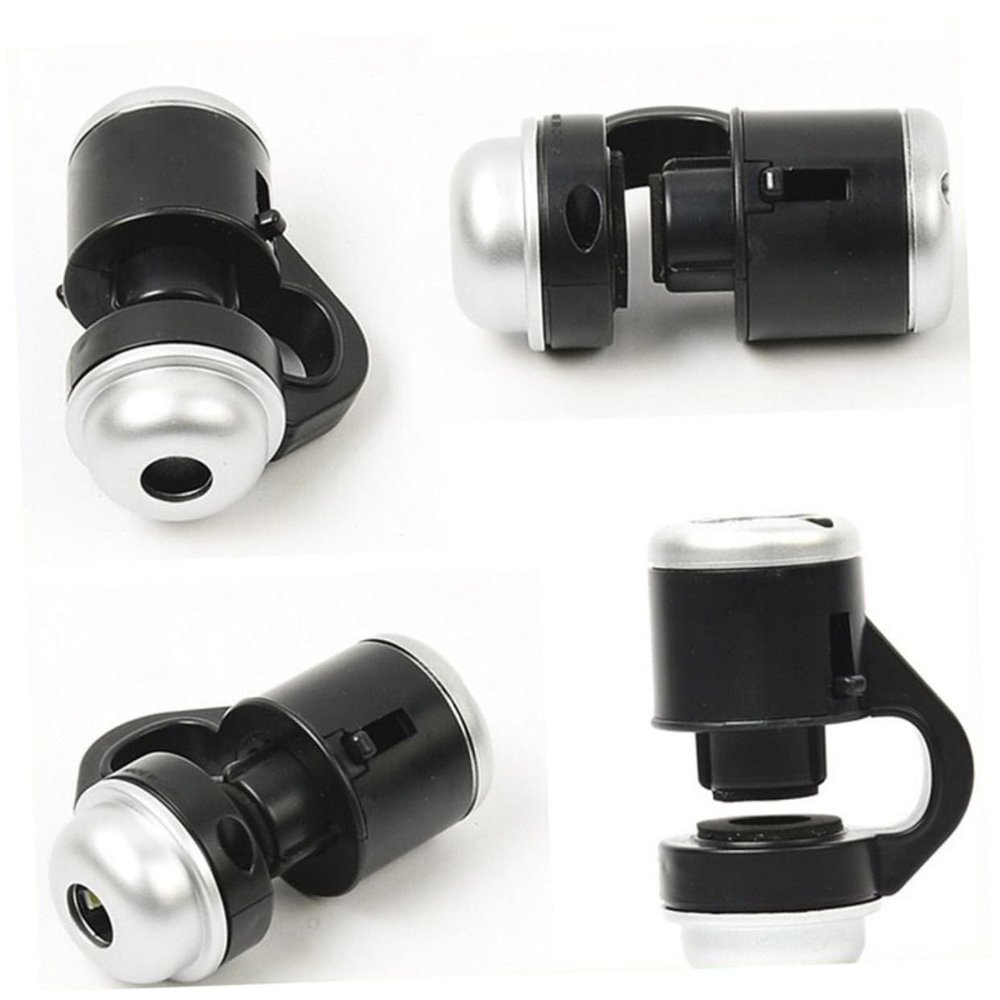MOKKHNB Microscope with Clip LED Light Portable Magnifying Lens for Jewelry Coins Stamps and Antiques Black