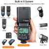 Godox TT600 2.4G Wireless Flash Speedlite Master/Slave Flash with Built-in Trigger System, with GODOX S-R2 Round Head Accessories Adapter view 4