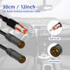 SZSAUTO Vehicle Antenna Splitter DIN Male to Double DIN Female Car FM AM Radio Antenna Adapter Splitter Cable for Car Truck SUV Audio Radio Stereo Head Unit Receiver Antennas view 2