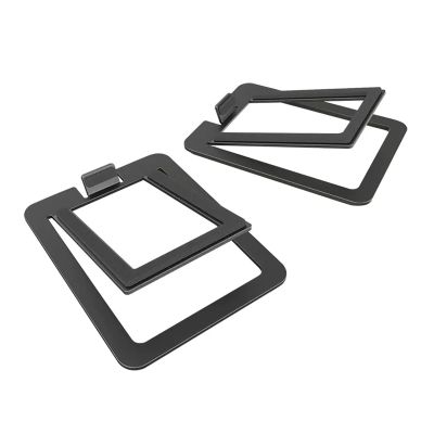 Audio-Video Shelving Audio Rack Small Desktop Audio Bracket Metal Speaker Bracket Speaker Bracket Shockproof 1 Pair Media Stands and Component Cabinets (Color : Black) (Black)