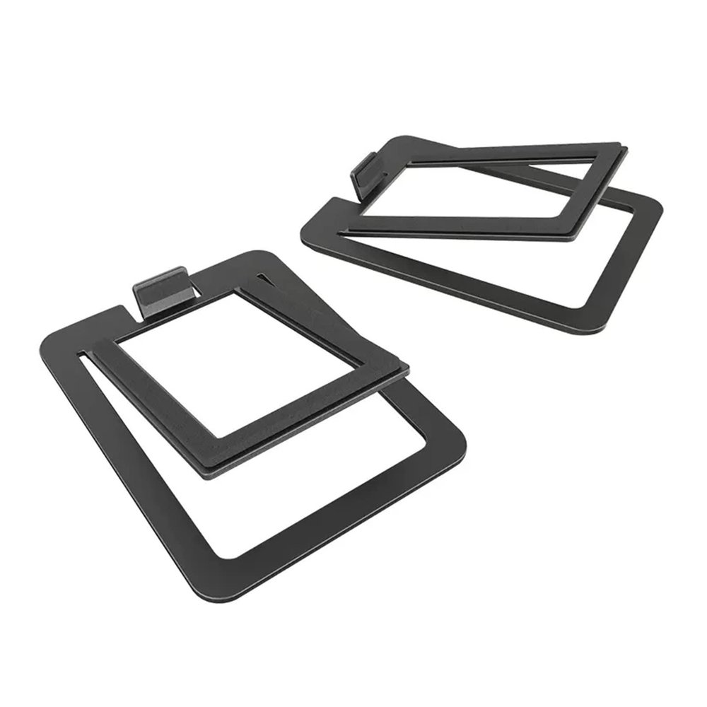 Audio-Video Shelving Audio Rack Small Desktop Audio Bracket Metal Speaker Bracket Speaker Bracket Shockproof 1 Pair Media Stands and Component Cabinets (Color : Black) (Black)