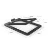 Audio-Video Shelving Audio Rack Small Desktop Audio Bracket Metal Speaker Bracket Speaker Bracket Shockproof 1 Pair Media Stands and Component Cabinets (Color : Black) (Black) view 2