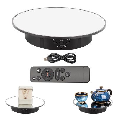 Leadleds 360 Rotating Display Stand, 7.9" Top Mirror Remote Control Motorized Display Turntable Usb Powered for Photography Products and Shows