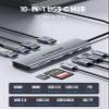 Laptop Docking Station Dual HDMI Monitor, 10 in 1 USB C Hub with 2 HDMI Ports, PD Charging, SD/TF, 5 USB C/A Ports, Laptop Docking Station for Dell XPS/HP/Lenovo/Surface view 3
