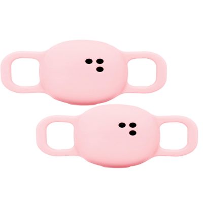 Case for Telylou Air Tag - Silicone Wear-Resistant and Shock-Absorbing, Wrapping Protection, Skin-Friendly and Pet-Wearing Without Weight-Bearing.Pink(2 Pack).