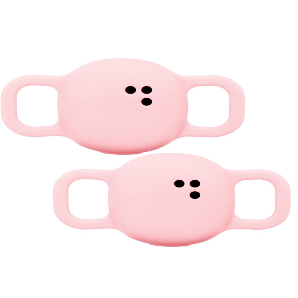 Case for Telylou Air Tag - Silicone Wear-Resistant and Shock-Absorbing, Wrapping Protection, Skin-Friendly and Pet-Wearing Without Weight-Bearing.Pink(2 Pack).
